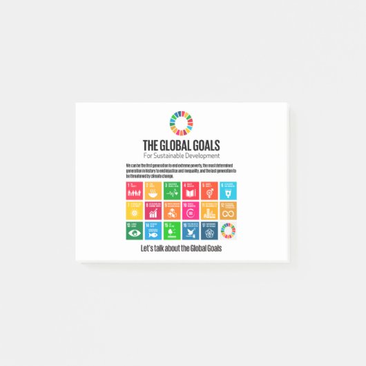 モダントレンディーサ感動的ステナビリティゴール ポストイット (正面)