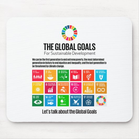 モダントレンディーサ感動的ステナビリティゴール マウスパッド (正面)