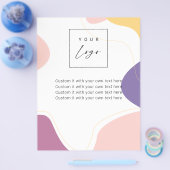 モダントレンディーシックな波状の形状あなたのロゴ チラシ (シングル)