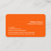 モダントレンディーシックオレンジスクウェアパーソナライズされた 名刺 (正面)