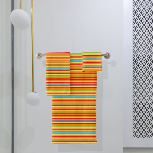 モダントレンディーシックシンプルパタストライプのーン バスタオルセット