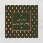 モダントレンディーシック幾何プロフェッショナル スクエア名刺 (正面)