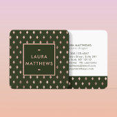 モダントレンディーシック幾何プロフェッショナル スクエア名刺