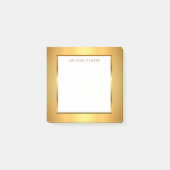 モダントレンディーシック金ゴールドモノグラム名 ポストイット (正面)