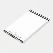 モダントレンディーシック黒いストライプカップル文房具 ポストイット (アングル)