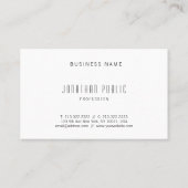 モダントレンディーシンプルデザインプロフェッショナルエレガント 名刺 (裏面)