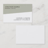 モダントレンディーシンプルプロフェッショナルシックテンプレート 名刺 (正面/裏面)