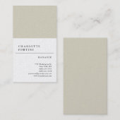 モダントレンディーシンプルミニマリストパールプレミアム 名刺 (正面/裏面)