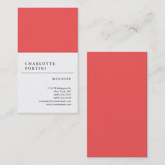 モダントレンディーシンプルミニマリストパールプレミアム 名刺 (正面/裏面)