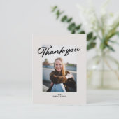 モダントレンディーシンプル2枚の写真卒業 サンキューカード (スタンド正面)