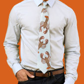 モダントレンディーシーフードロブスターカラフル ネクタイ