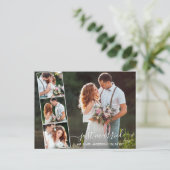 モダントレンディースクリプトたった今結婚しました4写真 ポストカード (スタンド正面)