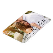 モダントレンディースクリプト日付の保存 |写真 マグネット (左側)