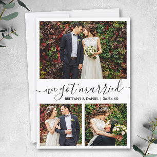 モダントレンディースクリプト3写真We得 結婚した 案内状