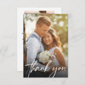 モダントレンディースクリプ結婚ト2の写真 サンキューカード (正面/裏面)