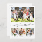 モダントレンディースクリ得プトWe 結婚した 4 Photo ポストカード (正面/裏面)