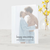 モダントレンディーススタイリッシュクリプト写真記念日 カード (黄色い花)