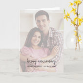 モダントレンディーススタイリッシュクリプト写真記念日 カード (黄色い花)