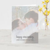 モダントレンディーススタイリッシュクリプト写真記念日 カード (黄色い花)