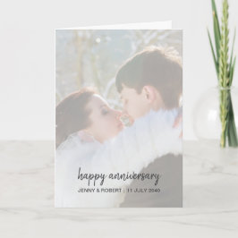 モダントレンディーススタイリッシュクリプト写真記念日 カード