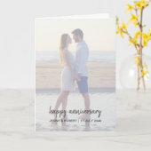 モダントレンディーススタイリッシュクリプト写真記念日 カード (黄色い花)