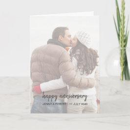 モダントレンディーススタイリッシュクリプト写真記念日 カード