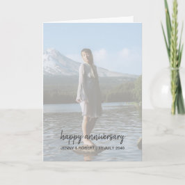 モダントレンディーススタイリッシュクリプト写真記念日 カード