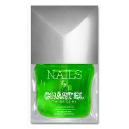 モダントレンディースタイリッシュグリーン爪、 ネイルポーランドシック マグネット名刺