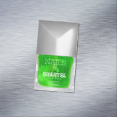 モダントレンディースタイリッシュグリーン爪、 ネイルポーランドシック マグネット名刺 (インサイチュ)