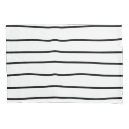 モダントレンディーストライプパターンミニマル白黒 枕カバー