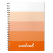 モダントレンディーストライプパーソナライズされた ノートブック (正面)