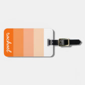 モダントレンディーストライプパーソナライズされた ラゲッジタグ (正面横)