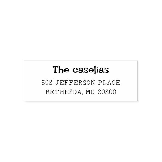 モダントレンディーズ結婚ホーム招待状ウッドハンドル セルフインキングスタンプ (デザイン)