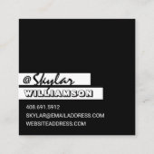 モダントレンディーソーシャルメディ後を追アのMe写真 スクエア名刺 (裏面)