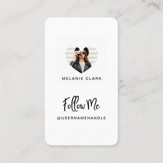 モダントレンディーソーシャル後を追メディアMeハッシュタグ写真 名刺 (裏面)