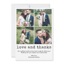 モダントレンディータイプライター文字4結婚写真