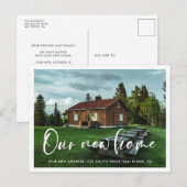 モダントレンディータイポグラフィの写真の移動の発表 ポストカード (正面/裏面)