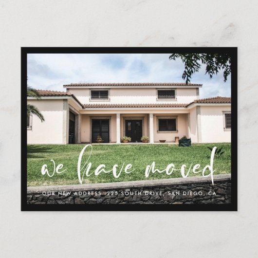 モダントレンディータイポグラフィ移動 ポストカード (正面)