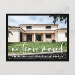 モダントレンディータイポグラフィ移動 ポストカード