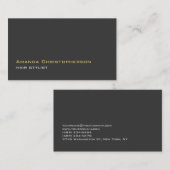 モダントレンディーダークグレー美容師 名刺 (正面/裏面)