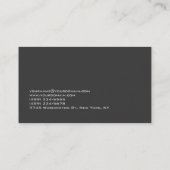 モダントレンディーダークグレー美容師 名刺 (裏面)