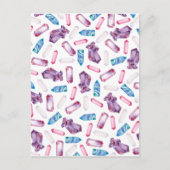 モダントレンディーティール(緑がかった色)水晶 ポストカード (正面)