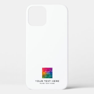 モダントレンディーテンプレートのロゴ白エレガント色 iPhone 12ケース