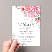 モダントレンディーデザイナのバラ結婚式招待状 アクリル招待状 (インサイチュ (ポータブル))