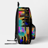 モダントレンディーニューヨークシティカラフル抽象芸術 プリントバックパック (左)
