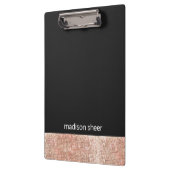 モダントレンディーバラ金ゴールドシークインブラック クリップボード (左)
