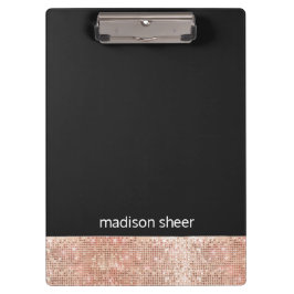 モダントレンディーバラ金ゴールドシークインブラック クリップボード