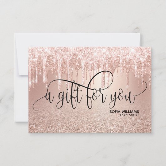 モダントレンディーバラ金ゴールドドリップ証明書ギフトカード (正面)