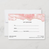 モダントレンディーバラ金ゴールドドリップ証明書ギフトカード (裏面)