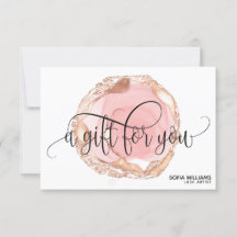 モダントレンディーバラ金ゴールドドリップ証明書ギフトカード